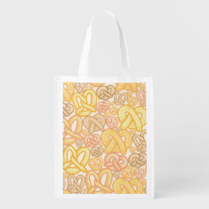 Pretzel Pattern Reusable Grocery Bag