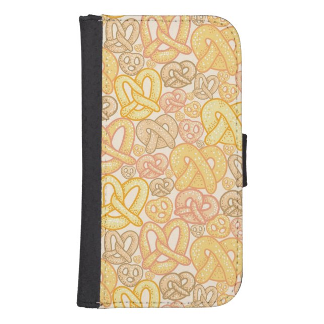 Pretzel Pattern Samsung Galaxy Wallet Case (Front)