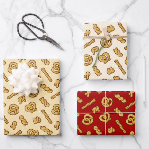 Pretzel Pattern Wrapping Paper Sheets