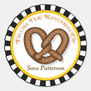 Pretzel & Round Checkerboard Kitchen Stickers