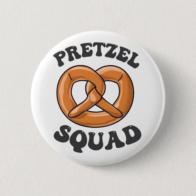 Pretzel Squad Funny Oktoberfest Pretzel Lover Germ Button (Front)