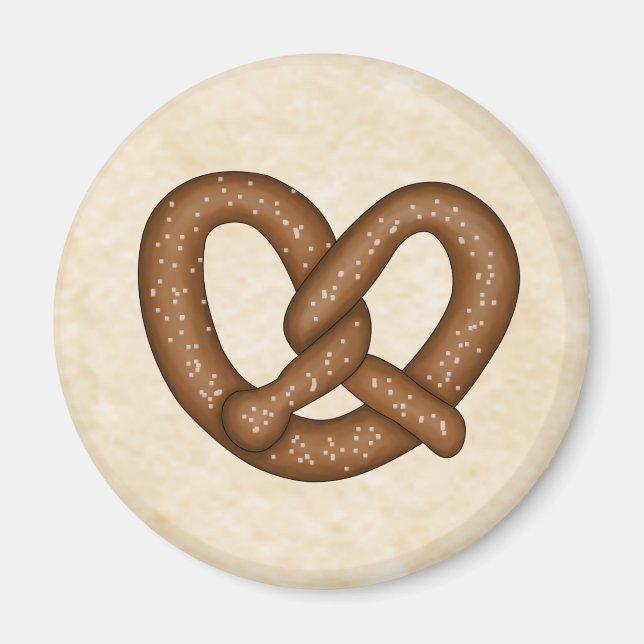 Pretzel with Beige Bkgd Magnet (Front)