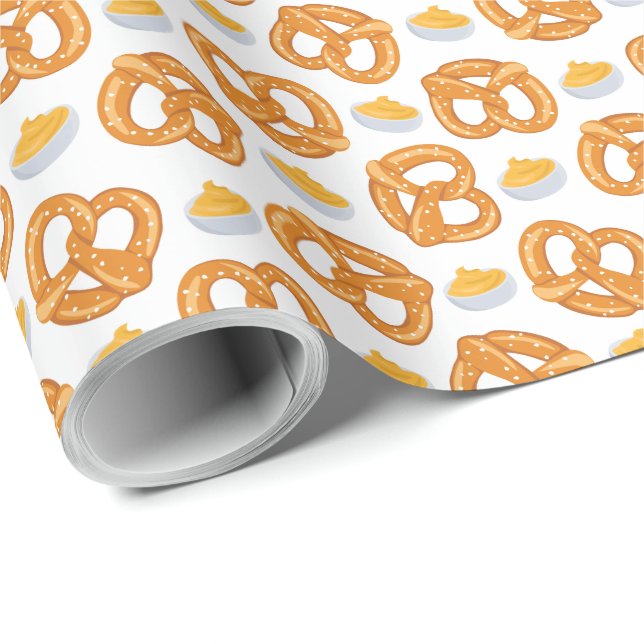 Pretzels & Cheese Gift Wrapping Paper (Roll Corner)