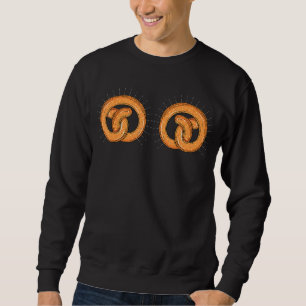 Pretzels Costume For Women Pretzel Day Funny Offic Sweatshirt