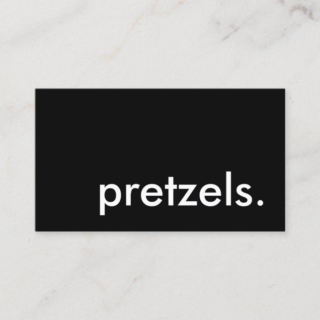 pretzels. loyalty punch card (Front)