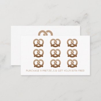 Pretzels Loyalty Stamp by identica at Zazzle