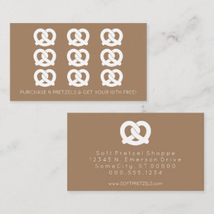 pretzels loyalty stamp color customizable card