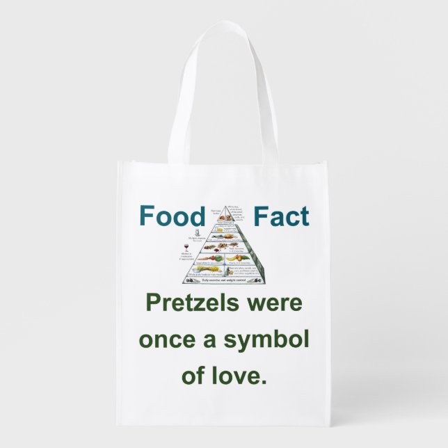 Pretzels Were Once A Symbol - Food Fact Grocery Bag (Front)