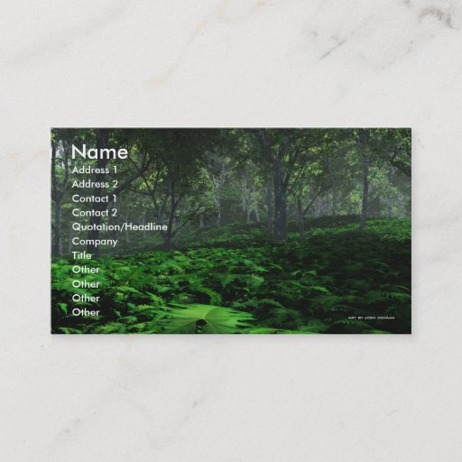 Customizable Prevailing Forest Business Card Template