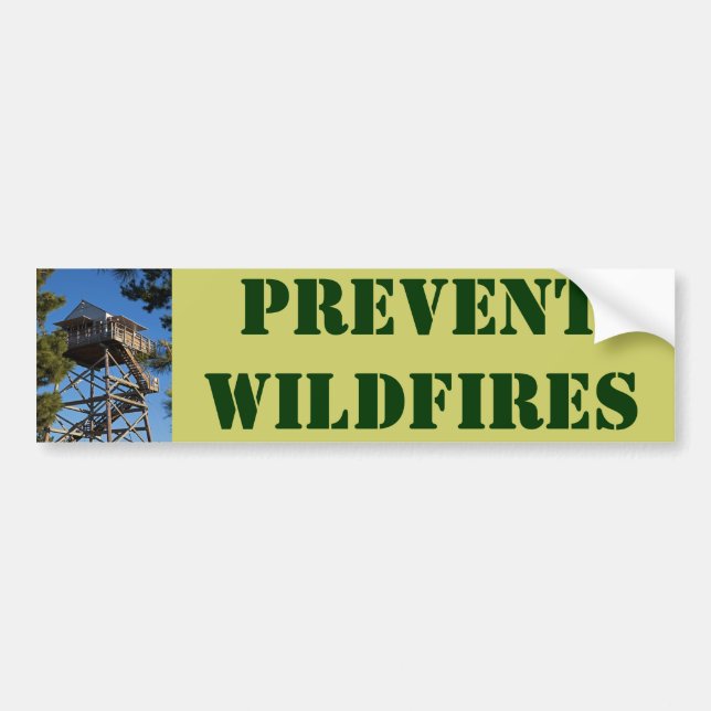 PREVENT WILDFIRES BUMPER STICKER (Front)