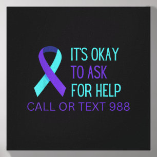 Prevention 988 Hotline Shirt 988 Cr Line Design Canvas Photo Tile