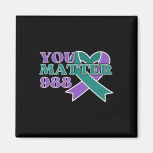 Prevention 988 You Problem Awareness Ribbon Magnet