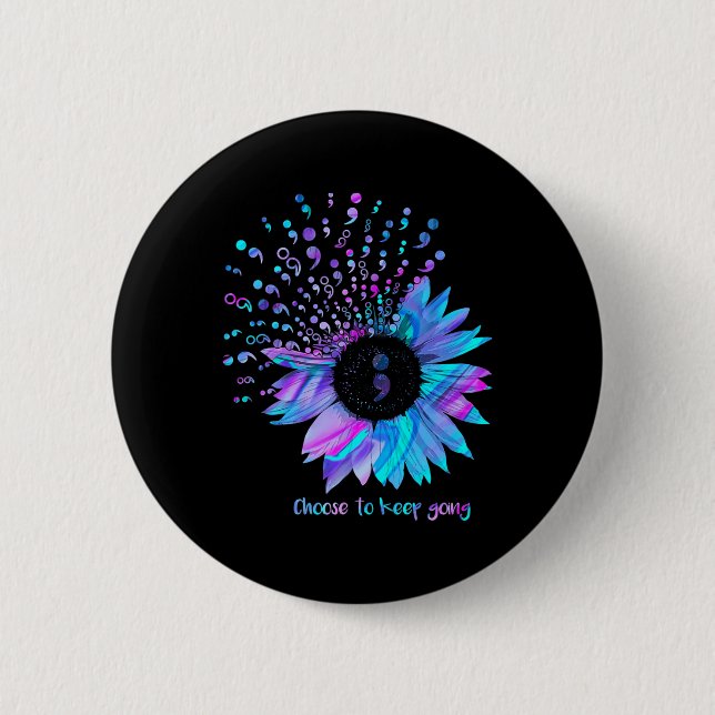 Prevention Awareness Choose To Keep Going  Button (Front)