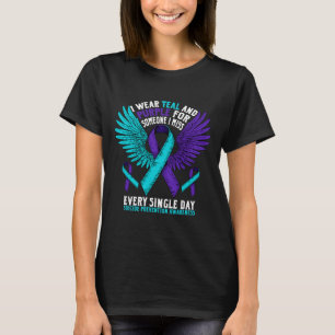 Prevention Awareness Purple Ribbon Mental Health T-Shirt
