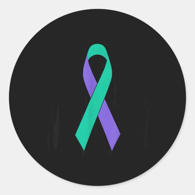Prevention Awareness Ribbon Support Classic Round Sticker (Front)