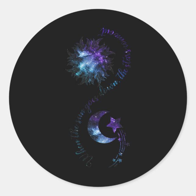 Prevention Awareness When The Sun Goes Down  Classic Round Sticker (Front)