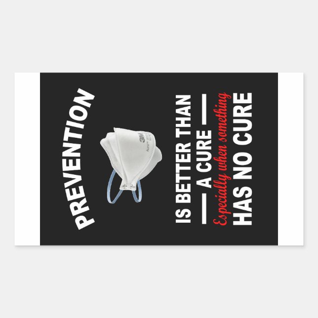 Prevention is better than a cure paper sticker (Front)