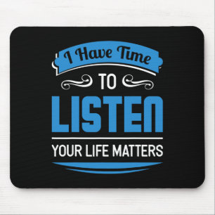 Prevention Mental Health Counselor And Design Mouse Pad