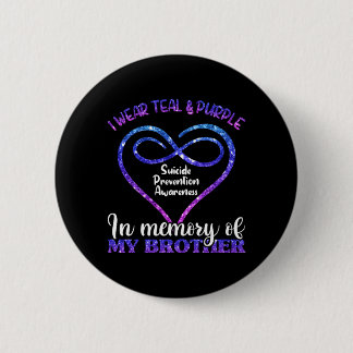 Prevention Shirt Teal Purple In Memory Of Brother Button