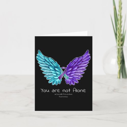 Prevention Wings And Ribbon Suicide Awareness  Card