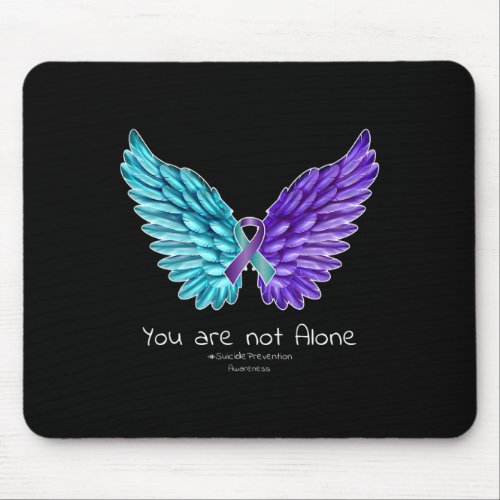 Prevention Wings And Ribbon Suicide Awareness  Mouse Pad