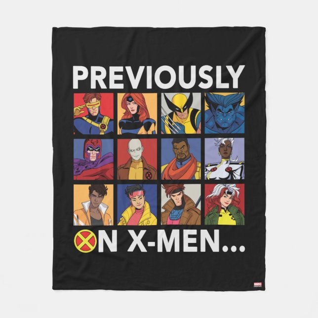 "Previously On X-Men…" Fleece Blanket (Front)