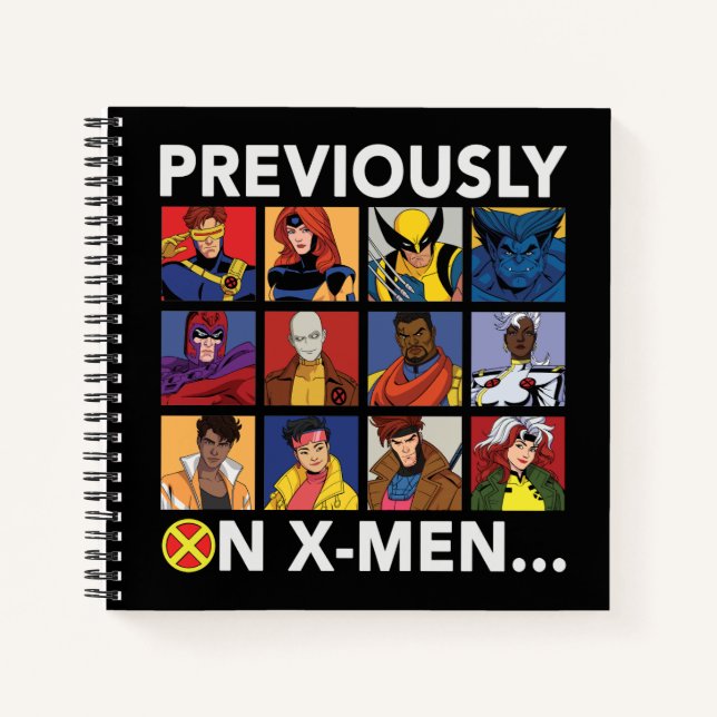 "Previously On X-Men…" Notebook (Front)