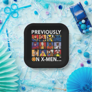 "Previously On X-Men…" Paper Plates