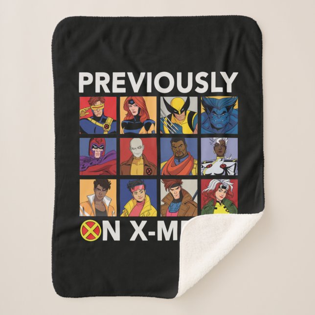 "Previously On X-Men…" Sherpa Blanket (Front)