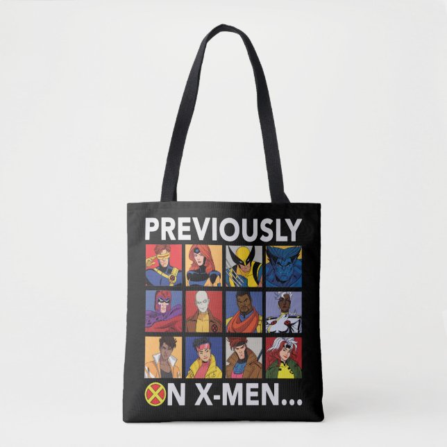 "Previously On X-Men…" Tote Bag (Front)