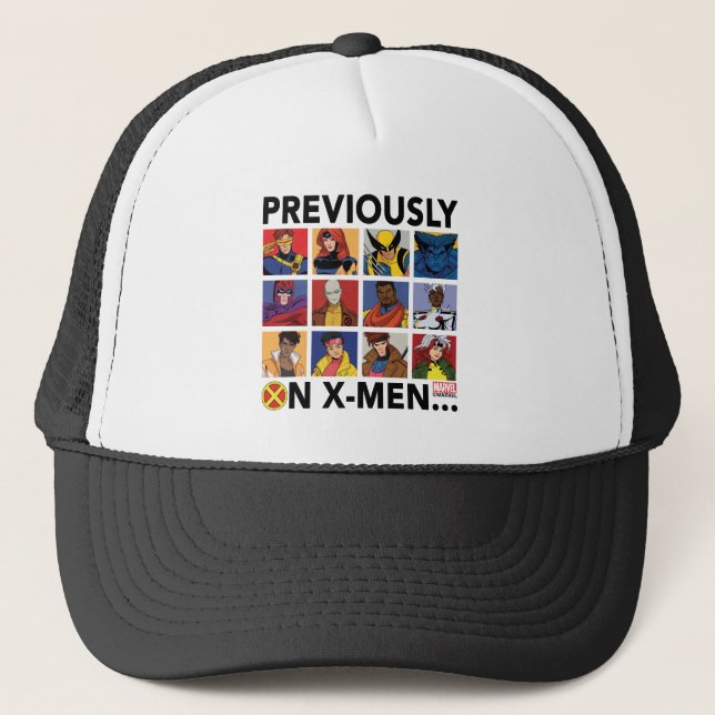 "Previously On X-Men…" Trucker Hat (Front)