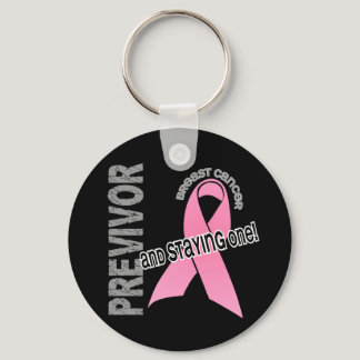 Previvor 1 Breast Cancer Keychain