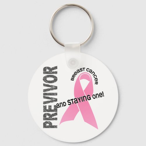 Previvor 1 Breast Cancer Keychain