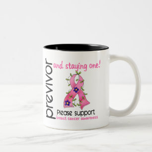 Previvor 9 Breast Cancer Two-Tone Coffee Mug