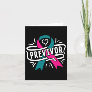 Previvor Brca Breast Cancer Awareness Support  Card