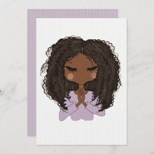 Preying African American Woman Bachelorette Invitation