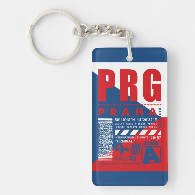 PRG Prague Airport Keychain (Front)