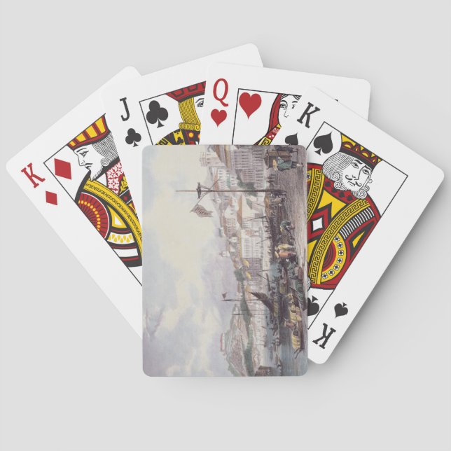 Pria Grande, Macao, c.1850 (colour litho) Poker Cards (Back)