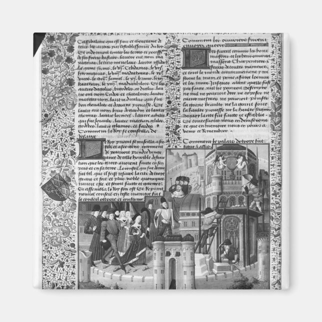 Priam watching the reconstruction of Troy Magnet (Front)