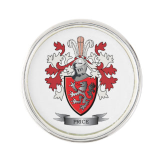 Price Family Crest Coat of Arms Lapel Pin