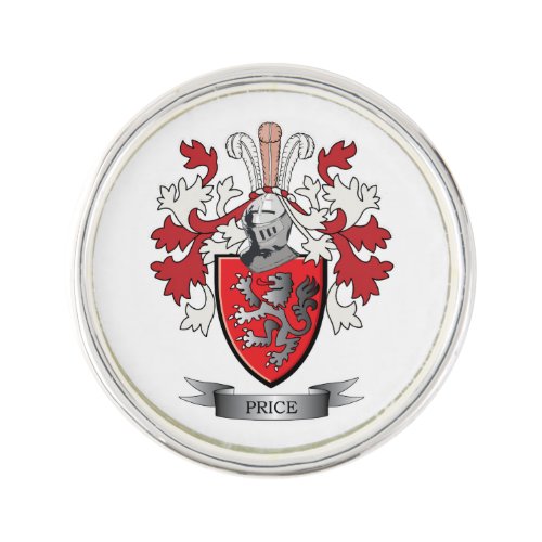 Price Family Crest Coat of Arms Lapel Pin