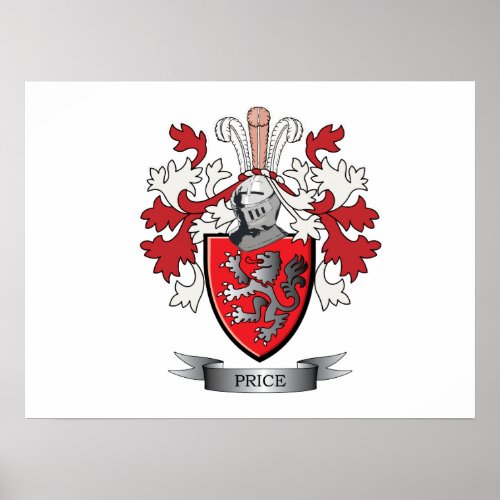 Price Family Crest Coat of Arms Poster