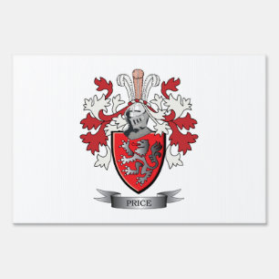 Price Family Crest Coat of Arms Yard Sign