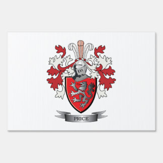 Price Family Crest Coat of Arms Yard Sign