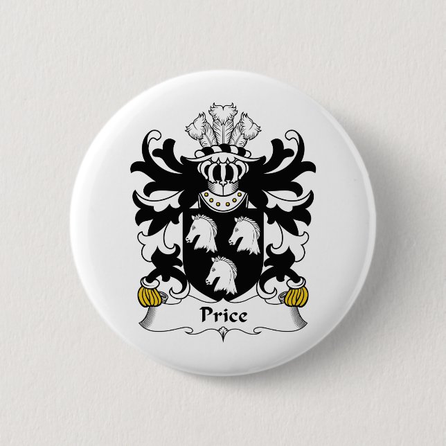 Price Family Crest Pinback Button (Front)