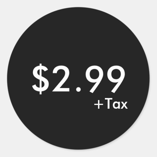 Price Label With Tax