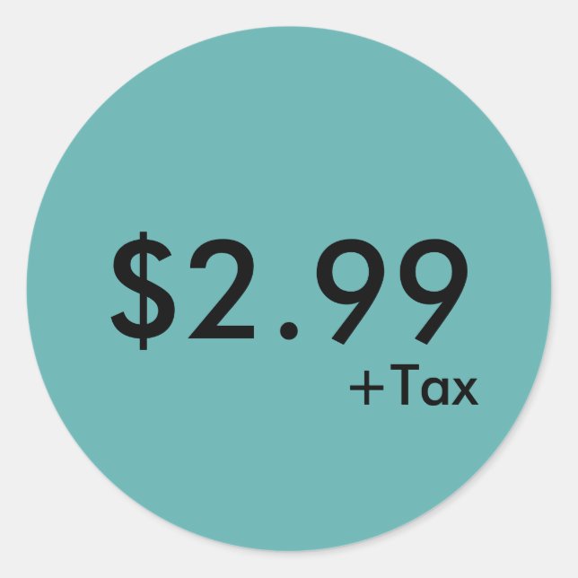 Price Label With Tax (Front)
