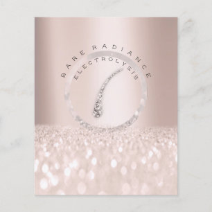 Price List Beauty Salon Rose Glitter Electrolysis2 Flyer