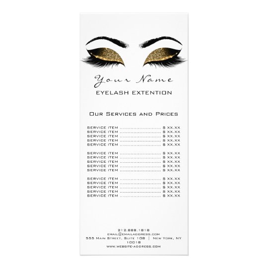 black-lashes-eyelash-extensions-white-price-list-flyer-zazzle