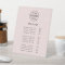 Price List Tabletop Sign | 4x6 DIY Branded Display